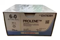ПРОЛЕН 6/0, 75 см, синий, Кол. 10 мм х 2, 1/2, EH7835H, 36 шт/упак