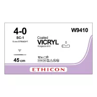 ВИКРИЛ ПЛЮС 4/0, 45 см, фиолет., Реж.прямая 13 мм, VCP9410H, 36 шт/упак