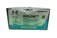 ПРОЛЕН 8/0, 60 см, синий, Кол.EVERPOINT 8 мм х 2, 3/8, EP8741H, 36 шт/упак