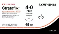 STRATAFIX SPIRAL MONOCRYL Plus 4/0, 45 см, Прайм обр.-реж. 19 мм, 3/8, SXMP1B118, 12 шт/упак