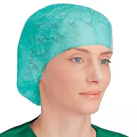 Foliodress cap Comfort form (9924643) c подкроенной затылочной частью и резинкой /аква/; 100 шт.