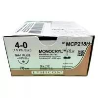 МОНОКРИЛ ПЛЮС 4/0, 70 см, фиолет., Кол. 22 мм, 1/2, MCP218H, 36 шт/упак