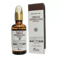 653663 Ekel Ампульная сыворотка с кислотами / Miracle Centella Cica Ampoule (AHA, BHA, PHA) brown, 50мл