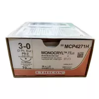 МОНОКРИЛ ПЛЮС 3/0, 70 см, н/окр., Прайм обр.-реж. 19 мм, 3/8, MCP4271H, 36 шт/упак
