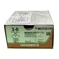 МОНОКРИЛ ПЛЮС 3/0, 70 см, н/окр., Прайм обр.-реж. 26 мм, 3/8, MCP3213H, 36 шт/упак