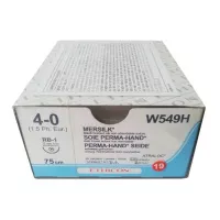 ШЕЛК 4/0, 75 см, черный, Кол. 17 мм, 1/2, W549H, 36 шт/упак
