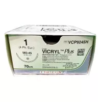 ВИКРИЛ ПЛЮС 1, 70 см, фиолет., Кол. 45 мм, 1/2, VCP9245H, 36 шт/упак