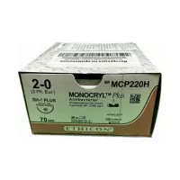 МОНОКРИЛ ПЛЮС 2/0, 70 см, фиолет., Кол. 22 мм, 1/2, MCP220H, 36 шт/упак