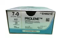ПРОЛЕН 7/0, 75 см, синий, ACC VB 9.3 мм х 2, слож.изгиб, EH8021E, 24 шт/упак