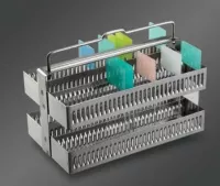 Штатив-рамка из нерж. стали, для 60 стёкол, размером 26×76±1,0 мм и толщ. 1,0±0,1 мм; уп. 1 шт.
