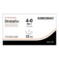 Stratafix Spiral PGA-PCL 4/0, двунаправл.16+16см, н/окр., Кол. 17 мм х 2, 1/2, SXMD2B403, 12 шт/упак
