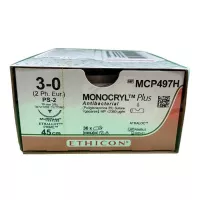 МОНОКРИЛ ПЛЮС 3/0, 45 см, н/окр., Прайм обр.-реж. 19 мм, 3/8, MCP497H, 36 шт/упак