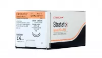 Stratafix Spiral PGA-PCL 4/0, двунаправл.30+30см, н/окр., Обр.-реж. 19 мм х 2, 3/8, SXMD2B409, 12 шт/упак