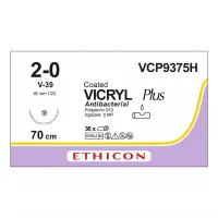 ВИКРИЛ ПЛЮС 2/0, 70 см, фиолет., Кол.-реж. 45 мм, 1/2, VCP9375H, 36 шт/упак