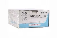 ШЕЛК 3/0, 45 см, черный, Реж. 22 мм, 1/2, W577H, 36 шт/упак