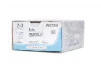 ШЕЛК 2/0, 45 см, черный, Реж. 22 мм, 1/2, W578H, 36 шт/упак