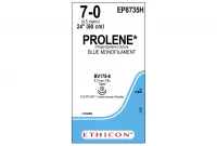 ПРОЛЕН 7/0, 60 см, синий, Кол.EVERPOINT 8 мм х 2, 3/8, EP8735H, 36 шт/упак