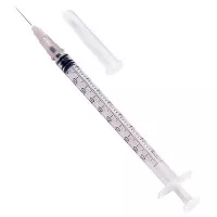Шприц 1мл (3-х комп) KDM, инсулиновый U100, встроен.игла 30G 1/2" (0,30х12,7мм), 100 шт/уп