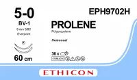 ПРОЛЕН 5/0 Гемо-Сил, 60 см, синий, Кол.EVERPOINT 9.3 мм х 2, 3/8, EPH9702H, 36 шт/упак
