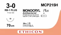 МОНОКРИЛ ПЛЮС 3/0, 70 см, фиолет., Кол. 17 мм, 1/2, MCP215H, 36 шт/упак