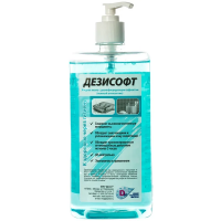 Дезисофт - жидкое мыло с дезинфицирующим эффектом 0,5л флакон с дозатором (QR)
